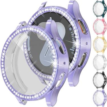 Imagem de [Pacote com 6] Capa RICHONE Bling para Samsung Galaxy Watch 7 de 44 mm, capas macias de strass para acessórios Galaxy Smart Watch7 (44 mm)