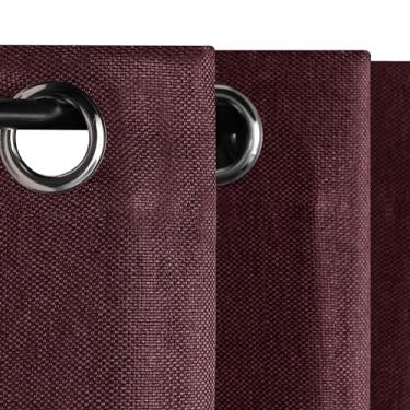 Imagem de SUPERIOR Jaxon Conjunto de 2 cortinas blackout com ilhós de 132 x 278 - Amoreira