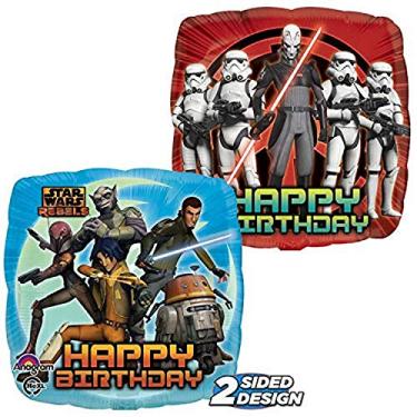 Imagem de Anagram Balão Star Wars Rebels Happy Birthday Foil Balon, 45,72 cm, multicolorido