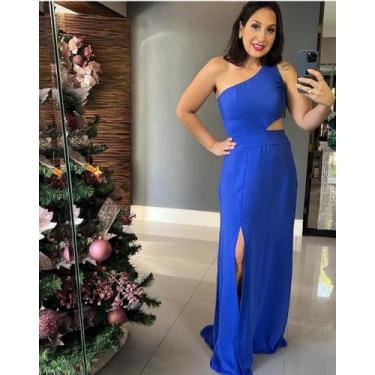 Imagem de Vestido Feminino Longo Festa Mula Manca Regata Princesa - RL MODAS, Az