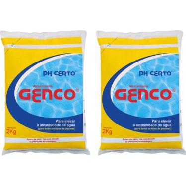 Imagem de Kit 2 Ph Certo Genco Elevador De Alcalinidade Piscinas 2kg