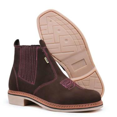 Imagem de Bota Country Texana Montaria Rodeio Bico Quadrado Cano Curto - NewComf