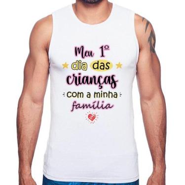 Imagem de Regata Meu primeiro dia das crianças (rosa) - Foca na Moda, Branco, P