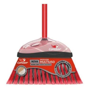 Imagem de 2 Vassouras Multiuso Cerdas Longas e Pontas Plumadas S/ Cabo - Condor