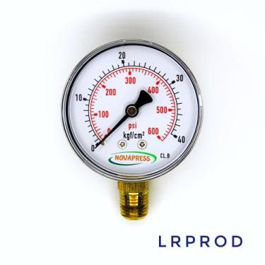 Imagem de Manômetro vertical - diam.63mm (2.1/2 ) com escala de 0-40 KGF/CM2 x 6