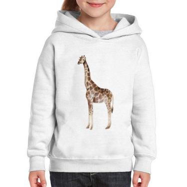 Imagem de Moletom Infantil Girafa - Foca na Moda, Branco, 4