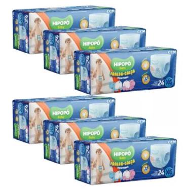 Imagem de Fralda Calça Hipopó Baby 6 Pacotes Tamanho XG