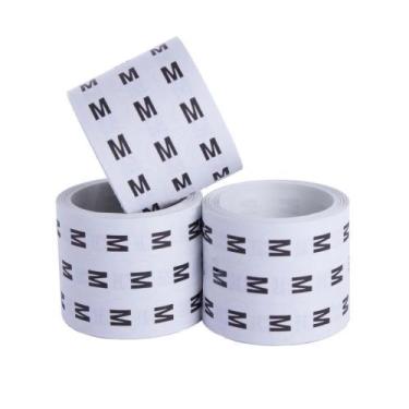 Imagem de Etiqueta Adesiva Tamanho M 1,3 Cm Rolo 1000 Un  P/Identificação Roupas