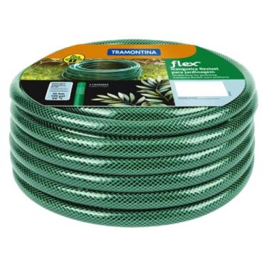 Imagem de Mangueira Flex Para Jardim, 6 M, Com Engates Rosqueados E Esguicho