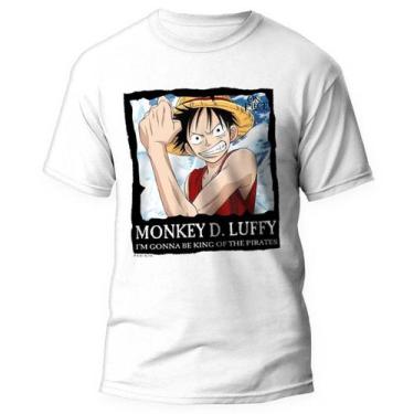Imagem de Camisa Luffy Anime One Piece Unissex Gear 1 - Kamisetas Otaku, Branco,