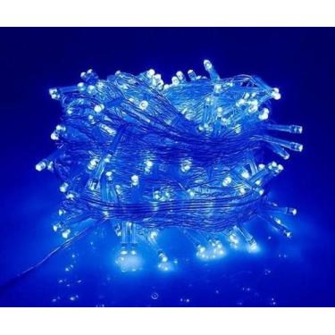 Imagem de Pisca Cordão De Luz Fio de Luzes Led Azul 10 Metros 220v - Gici Decor