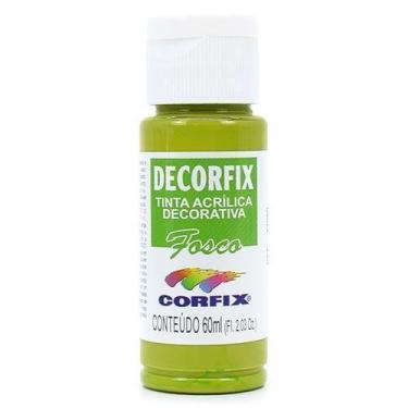 Imagem de Tinta Decorfix Acrílica Fosco 60ml - Corfix, 377 VERDE PISTACHE