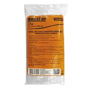 Imagem de Silicone Bastão 1 Kg P/ Cola Quente Transparente Grosso 11,2mm - BESTF