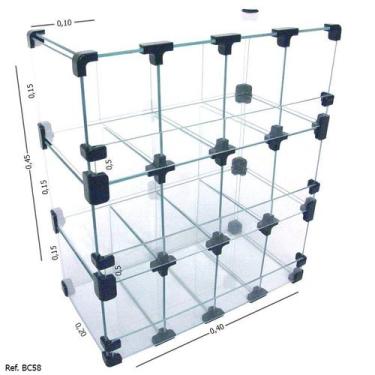 Imagem de Baleiro Expositor Modulado Em Vidro - 0,40 X 0,45 X 0,20 - Balcãonet