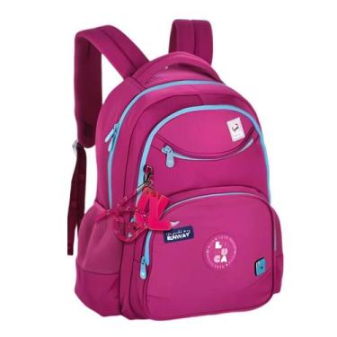 Imagem de Mochila De Costa Com Chaveiro Estampada Luluca, Rosa