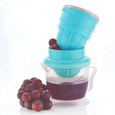 Imagem de Mini espremedor manual manual de frutas laranja ferramenta de cozinha (cor azul)