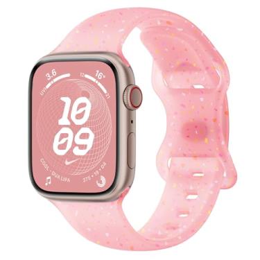 Imagem de Pulseiras esportivas para Apple Watch 40/41/38/44/45/46/42 mm, para mulheres, crianças e homens, de silicone reciclado compatível com Apple Watch Series 10/9/8/7/6/5/4/3/SE 2nd Ultra/2 49 mm