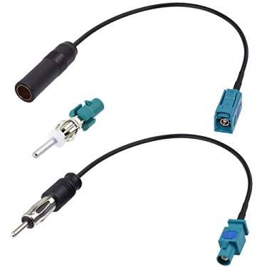 Imagem de Bingfu Universal Vehicle FM AM Radio Fakra Z macho fêmea para cabo conector DIN (embalagem com 2) com conector Fakra Z macho para DIN conector para carro estéreo áudio HD unidade cabeça de rádio receptor CD Media Player