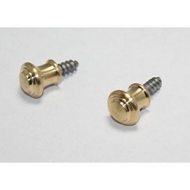 Imagem de Maçanetas de mesa de piano em camadas de latão sólido com parafusos de madeira de metal - 1 par - Reparo de móveis