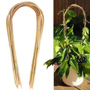 Imagem de Avalution 16 "Plantas de Bambu Naturais Treliça Em U-Aro, Bambu Gaeden Treliça Em Forma de U para Planta de Escalada Support-20Pcs
