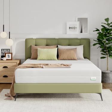 Imagem de Novilla Colchão Queen Size, colchão de espuma de 20 cm em uma caixa, colchão queen para dormir de dois lados com capa de tecido respirável para dormir nas costas e laterais, colchão dobrável com parte