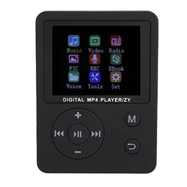 Imagem de Leitor de Música MP3 MP4 Fino, Suporte para Cartão TF, Leitor de Música Com Tela de 1,8 Polegadas Com Rádio FM, Gravação de Voz, E-book, Reprodução de (Preto)