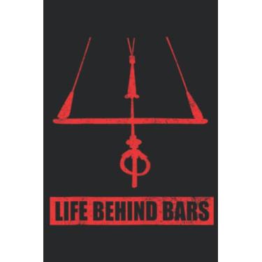 Imagem de Cool Kiteboarding Kitesurfing Gift Funny Life Behind Bars Raglan Baseball Meme: Lined Journal Notebook To Do Schedule, Medium 6x9 Inches, 100 Pages, Printed Cover