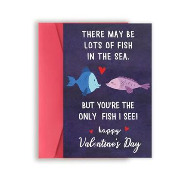 Imagem de BENNLOOS Cartão de presente de peixe romântico de dia dos namorados para ele, cartão de feliz dia dos namorados para marido esposa, presente doce dos namorados para namorado, namorada, cartão de amor