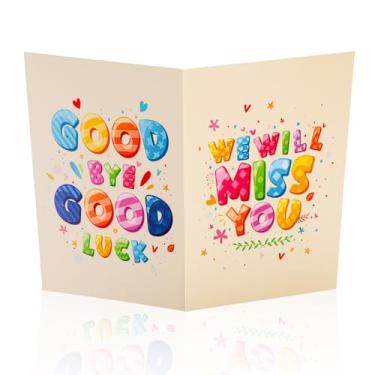 Imagem de NQEUEPN Cartão grande de despedida, cartão de despedida jumbo engraçado de 44 x 28 cm com envelope papel kraft cartão de aposentadoria gigante cartão de presente de despedida para colega de trabalho