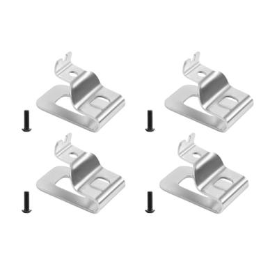 Imagem de Clipes de cinto de aço inoxidável 304 para Dewalt com parafusos, kit de ganchos de ferramentas de perfuração de substituição para Dewalt N268241 compatível com ferramentas elétricas de 20 V DCD985