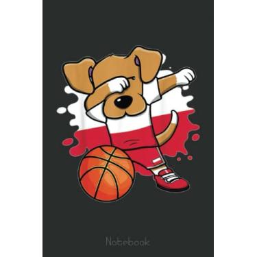Imagem de Dabbing Dog Poland Basketball Fans Polish Flag Sport Notebook: A blank lined basketball notebook 6x9 in 110 Pages that makes a fun basketball gift for ... women's basketball, team basketball gifts
