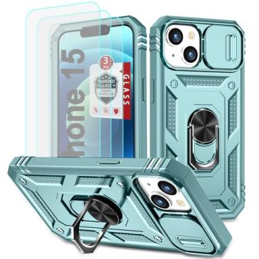 Imagem de Capa para iPhone 4S, capa para iPhone 4S com película protetora de tela de vidro temperado, proteção à prova de choque, camada dupla, híbrida, TPU (poliuretano termoplástico), capa robusta para Apple iPhone 4S/iPhone 4 - verde