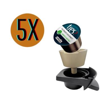 Imagem de 5x Adaptador Cápsulas Três Corações P/ Cafeteira Dolce