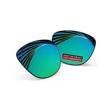 Imagem de iLikeo Lentes de reposição polarizadas de policarbonato PRO+ para óculos de sol Oakley Frogskins OO9013 - Verde Jade