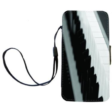 Imagem de Rikki Knight Capa carteira flip com teclado piano com aba magnética para Apple iPhone 4 e 4s
