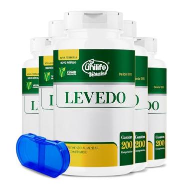 Imagem de Levedo De Cerveja + Complexo B 450mg Unilife 200 Comps 5un + Porta Cápsulas