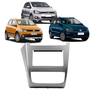 Imagem de Moldura painel fox 14/21 2 din jp volkswagen - Ecarframe, Prata