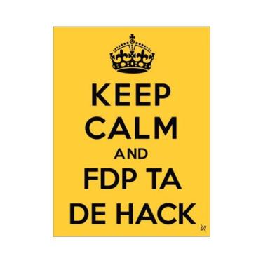 Imagem de Placa Decorativa Gamer Keep Calm and Ta de Hack - Império da Impressão