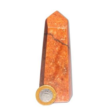 Imagem de Ponta Quartzo Vermelho 12 a 13 cm 280 g Pedra Natural Tipo B - Cristai