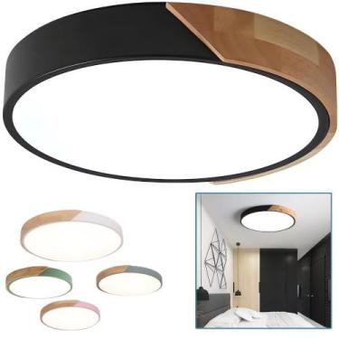 Imagem de Luminária LED Redonda Grande Sobrepor 3 em 1 Luz Quente/Fria/Neutra Bi