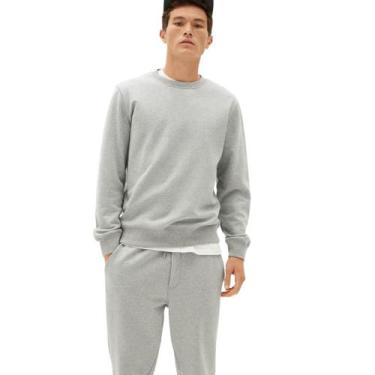 Imagem de Moleton masculino 100 algodao conforto  - MOLETON100ALGODAO, Cinzaclar