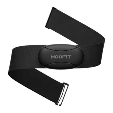 Imagem de moofit Pulseira peitoral para monitor de frequência cardíaca, IP67 impermeável, preta