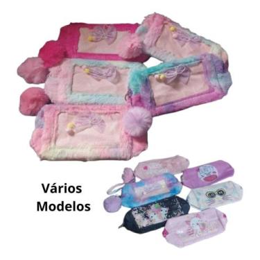 Imagem de Estojo Necessaire Lápis Porta Objeto Escola Aulas Canetinha - Beija Le