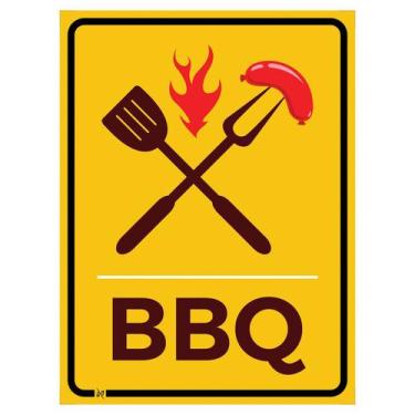 Imagem de Placa Decorativa Sinalização BBQ Churrasco - Império da Impressão