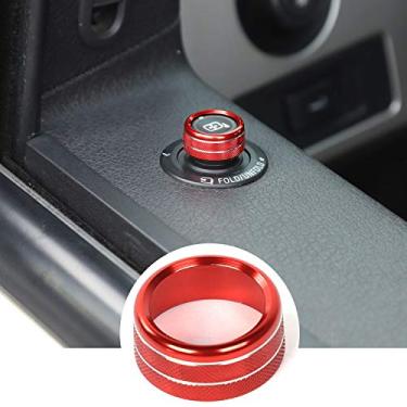 Imagem de CheroCar Capa decorativa para interruptor de espelho traseiro Mustang, vermelho