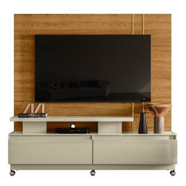 Imagem de Estante Home Theater New Apolo para TV até 75 com Rodízios - Madetec Cumaru/Opala