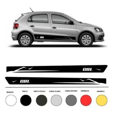 Imagem de Par Faixa Adesivo Lateral Do Carro Gol Volkswagen 2022 Vinil - onl