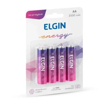Imagem de Pilha Recarregável Elgin AA C/4 2500 MAH