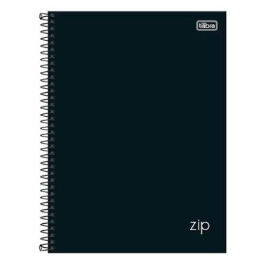 Imagem de Caderno Espiral Universitário Zip 20 Matérias Preto - Tilibra - Tendtu