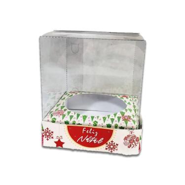 Imagem de Caixa Panetone 100G Feliz Natal Verde 10Und